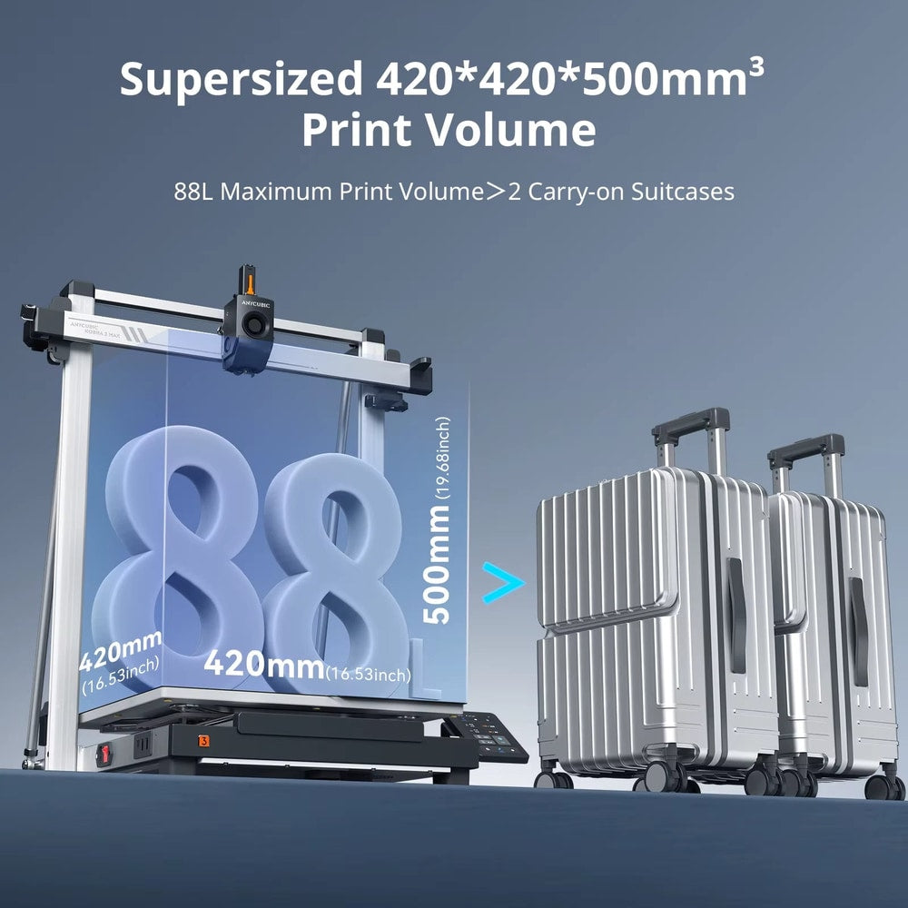 Kobra 3 Max Combo Multi-Color 3D Printer Max Speed 600Mm/S Build Volume 500*420*420Mm Smart APP Control 3D Printer