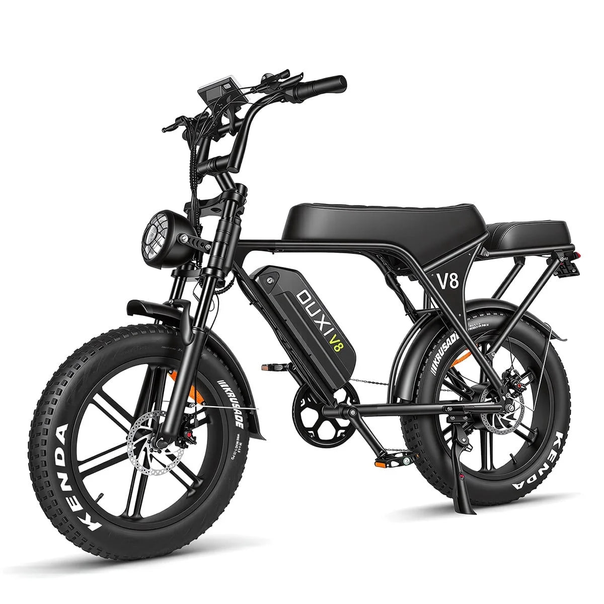V8 Electric Bike for Adults, 20" Fat Tire Electric Mountain Bike Peak 750W, 48V 15Ah Battery, UL2849