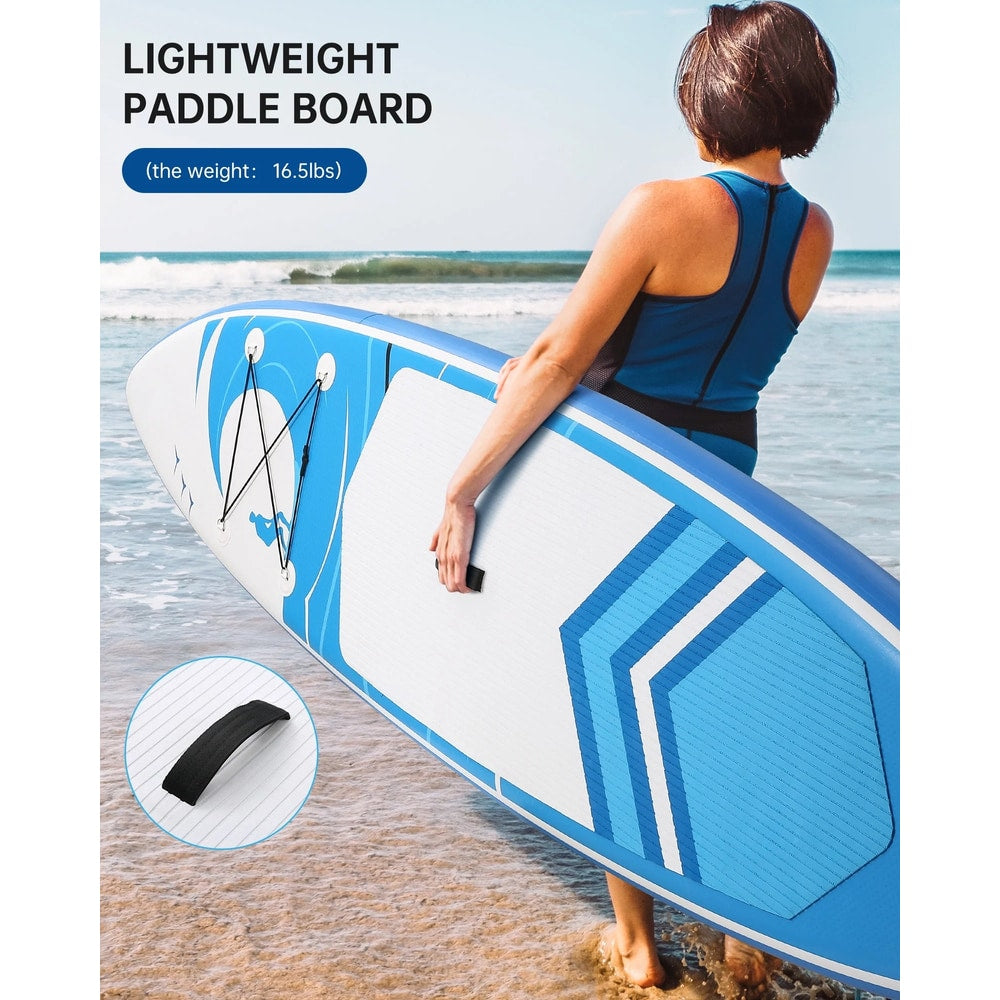 Inflatable Paddle Board Stand up Paddle Board 6 in Thick with Sup Accessories and Carry Bag and Fast Pumping for Adults and Youth