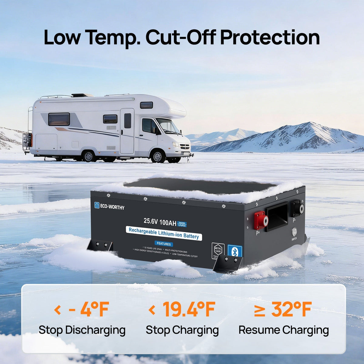 ECO-WORTHY 24V 100Ah Metal Case LiFePO4 Battery - view 7