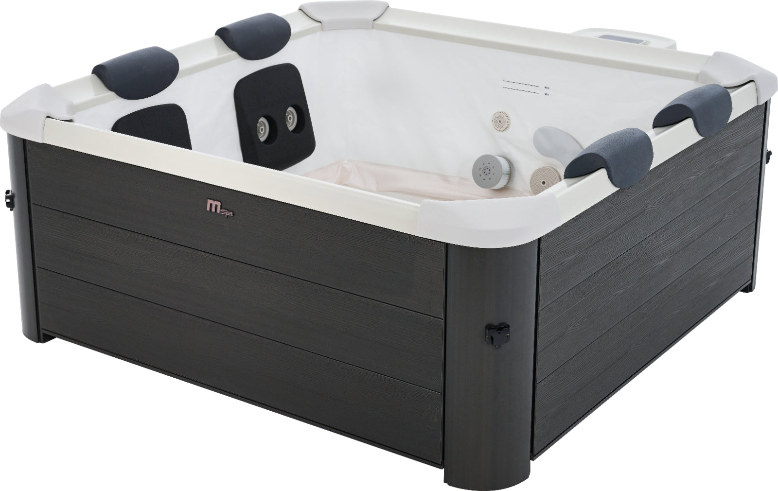 MSPA FRAME OSLO BUBBLE & JET SPA INFLATABLE HOT TUB PLASTIC WOOD WALL LED LIGHTS
