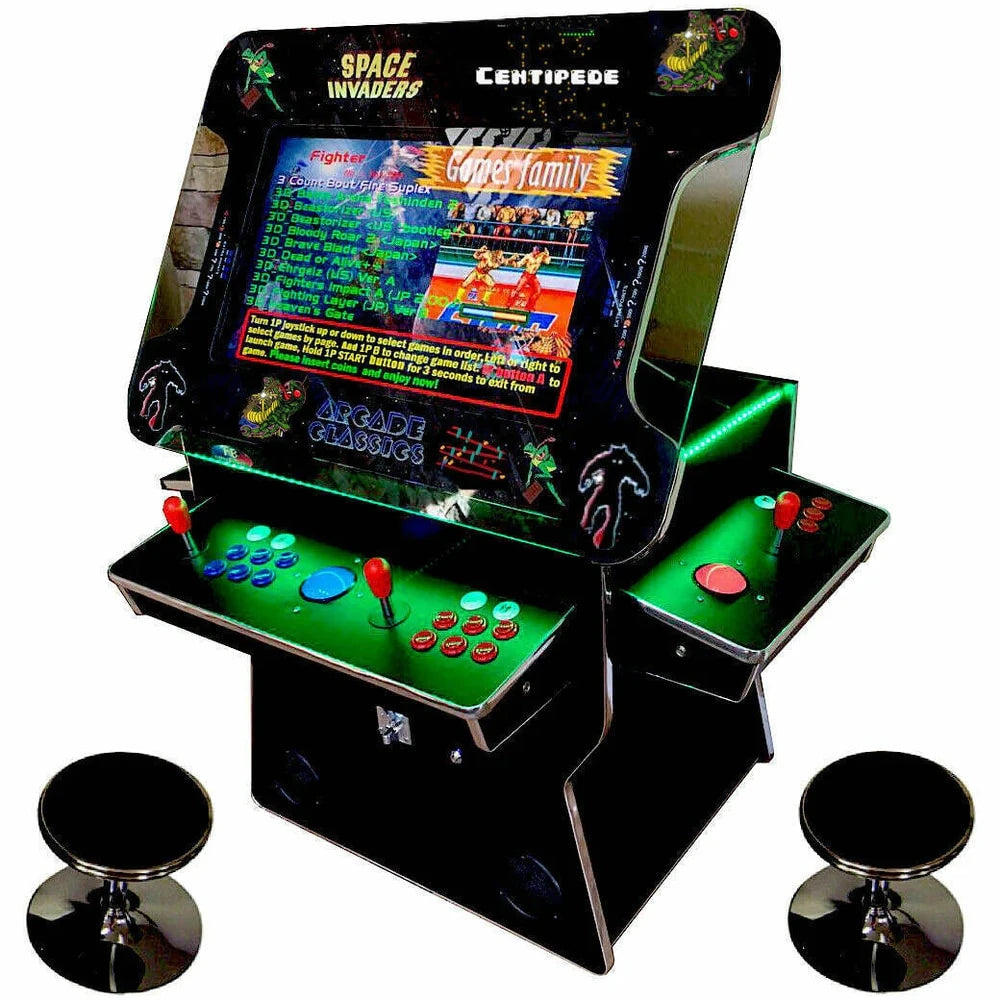 Cocktail Arcade Machine 4600 Games 32 inch screen Tilt Up Black Multi Cade