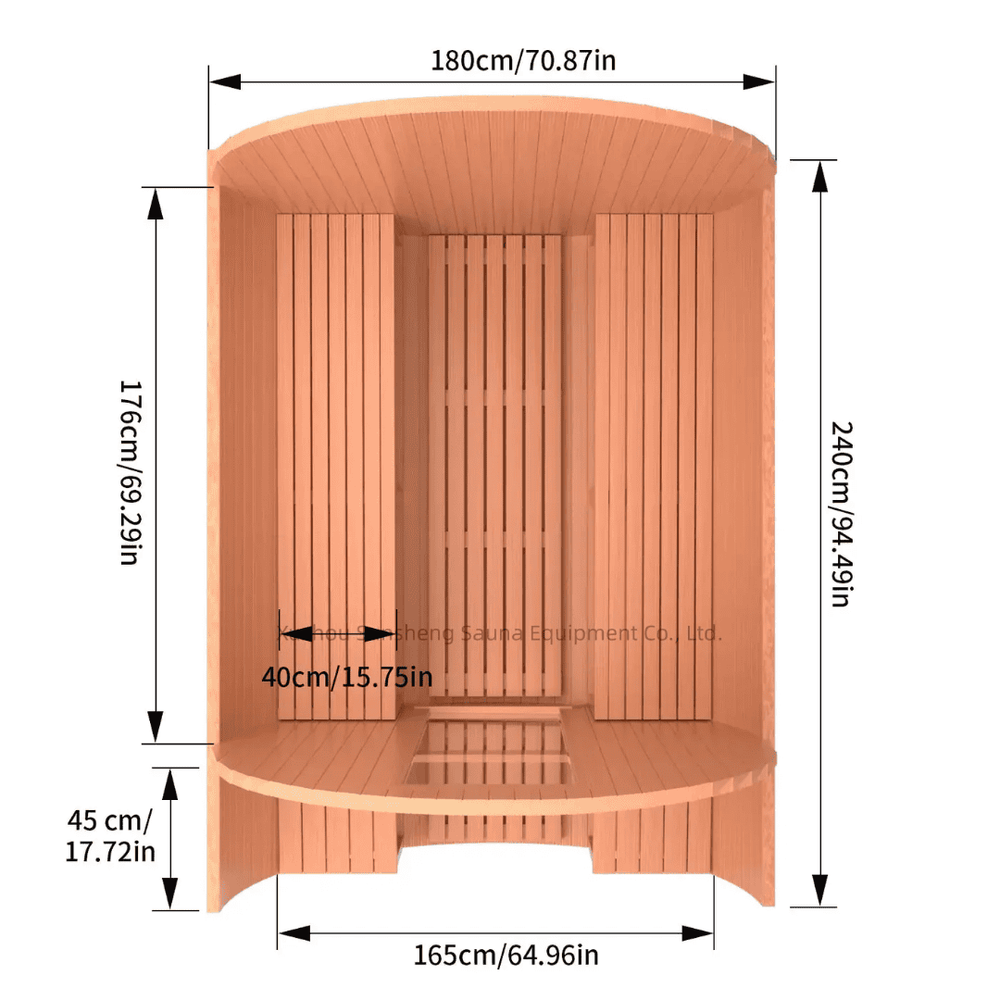 Handmade Western Red Cedar Electric Sauna | Electric Heater, Bench Seating, Home Wellness