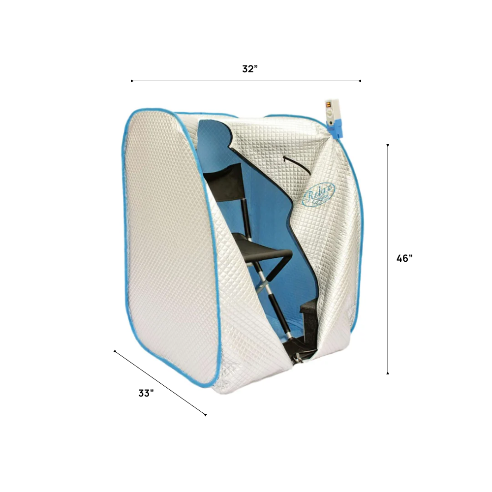 Relax Silver Elite Portable Far Infrared Sauna | Dual FIR System, Durable Tent, Personal & Family Use